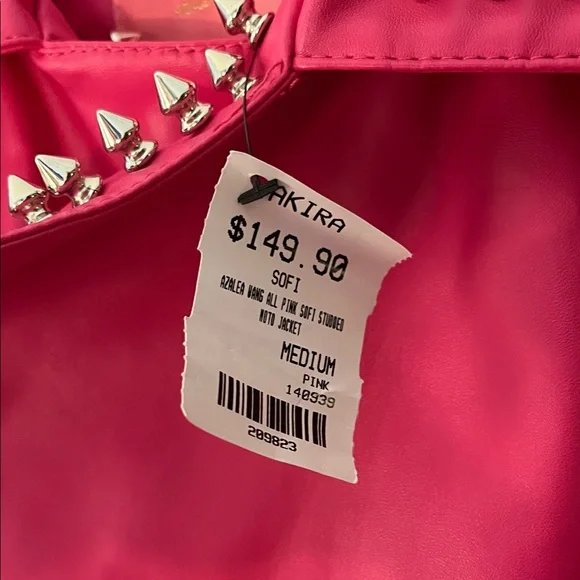 Azalea Wang NWT Studded Leather Jacket M - Picture 4 of 4